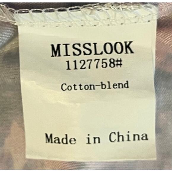 MISS LOOK PULL-OVER, V-NECK BLOUSE, WOMENS, 3XL-RUNS SMALL, PURPLE PINK BLUE - Picture 8 of 9